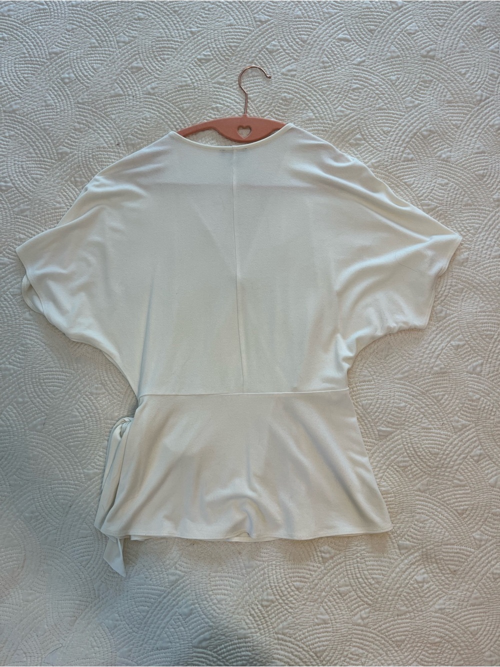 Banana Republic Women's Cream Wrap Tie V-Neck Blouse - Picture 5 of 8